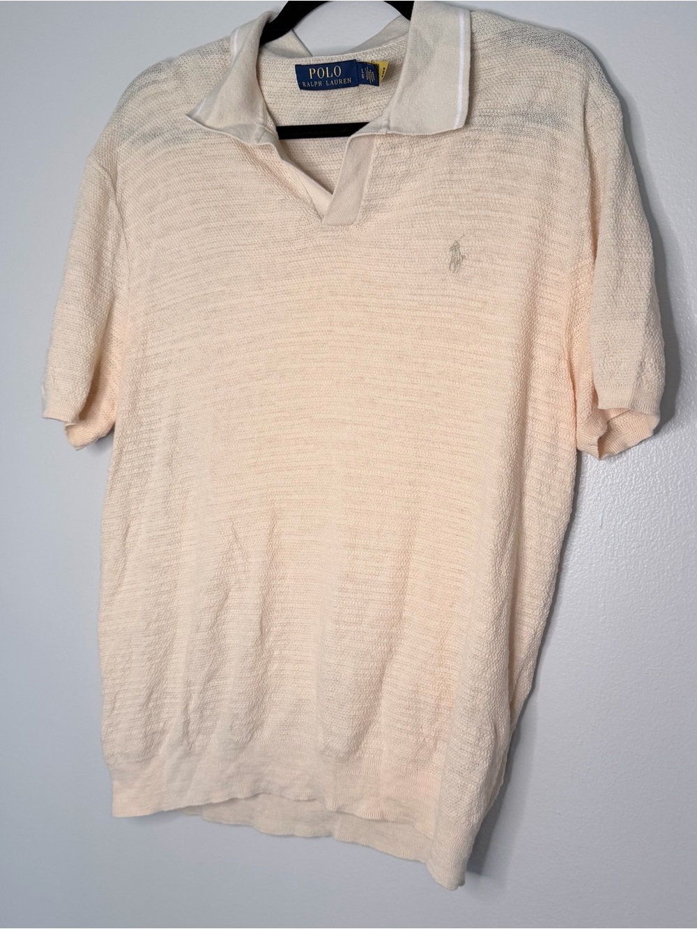 Polo Ralph Lauren Pale Yellow Knit Polo
